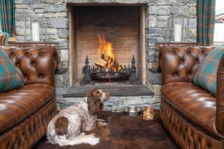 Fireplace in the Grand Room in The Skye Inn in Portree