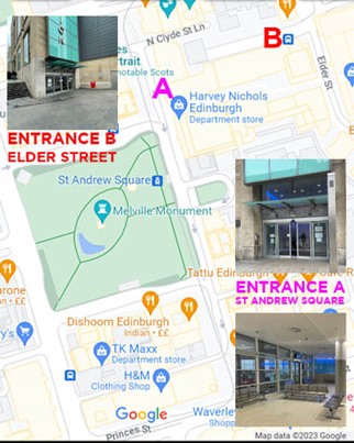 Edinburgh Bus Station Entrance Map