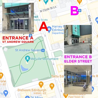 Edinburgh Bus Station Entrance Map